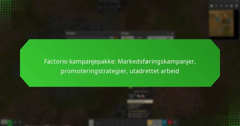 Factorio kampanjepakke: Markedsføringskampanjer, promoteringstrategier, utadrettet arbeid