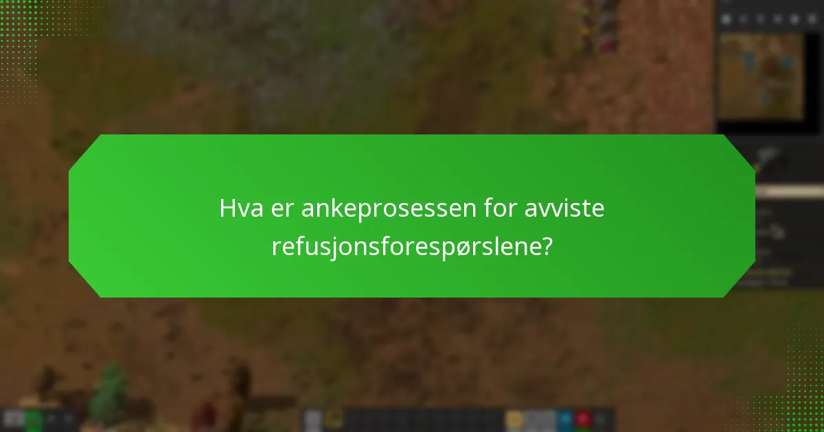 Hva er ankeprosessen for avviste refusjonsforespørslene?