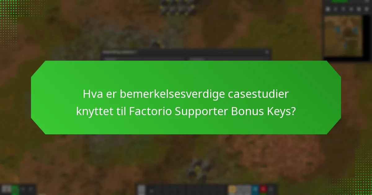 Hva avslører vitnesbyrd om Factorio Supporter Bonus Keys?