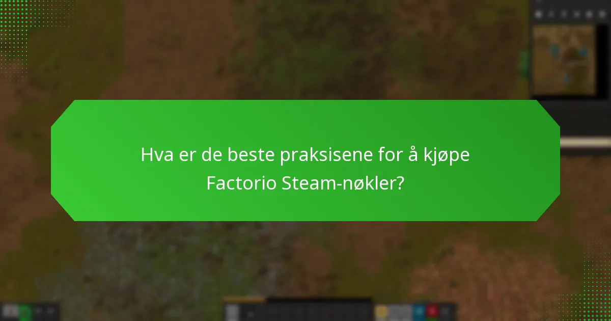 Hva er de nåværende markedstrendene for Factorio Steam-nøkler?