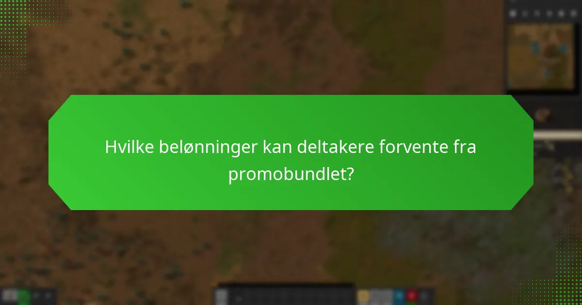 Hvilke belønninger kan deltakere forvente fra promobundlet?